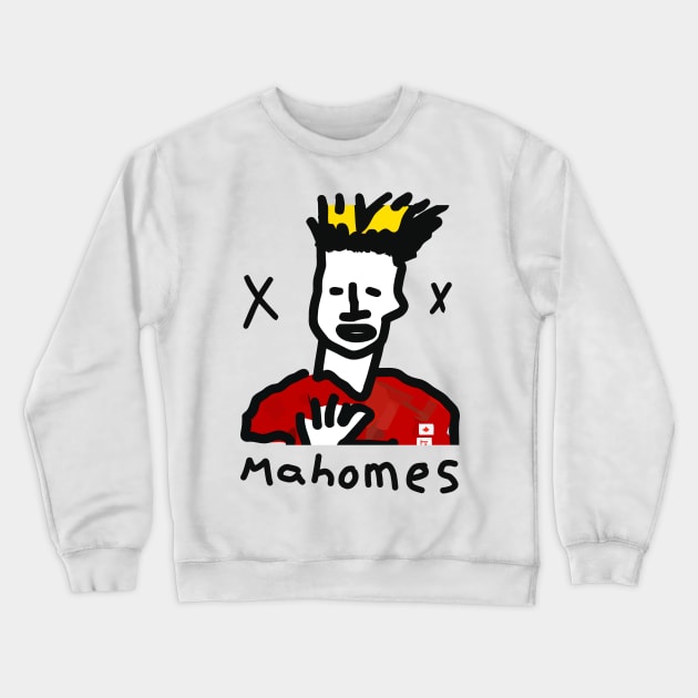 Mahomes Drawing Crewneck Sweatshirt by Mortensen